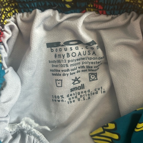 BOA Colorful French Pry patterned Shorts women's small - Picture 4 of 5